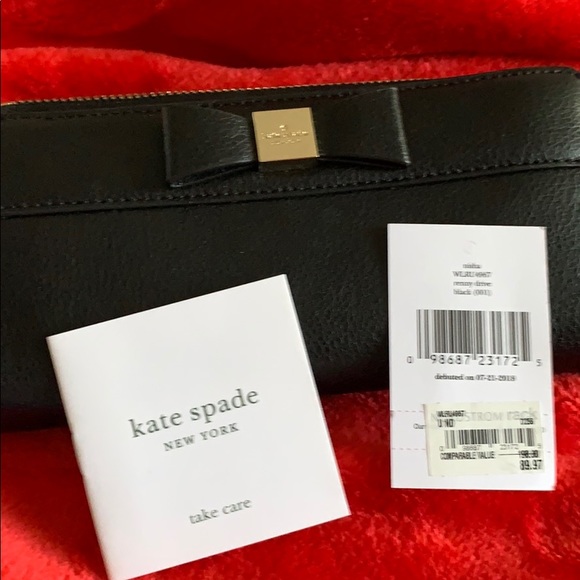 Kate Spade renny drive black zip around wallet - Picture 7 of 7